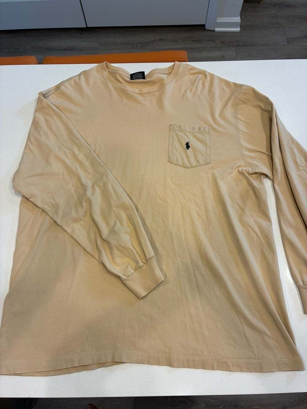 Polo Ralph Lauren Long-Sleeve Pocket T-Shirt Size L Tan
